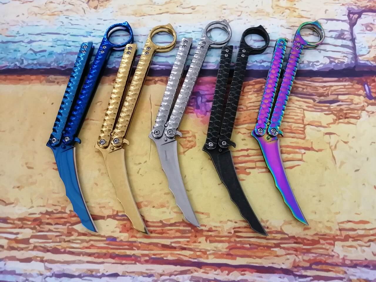 Balisong Karambit 5 Màu Cao Cấp