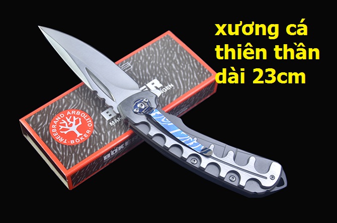 Dao Xếp Boker USA Xương Cá 23cm