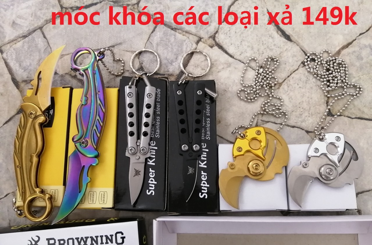 Móc Khóa Dao Bướm Karambit Dây Chuyền